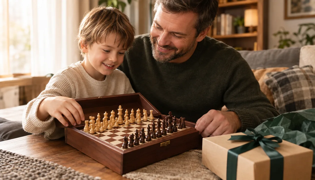Шахматный набор как подарок папе от ребёнка: кому и почему подходит