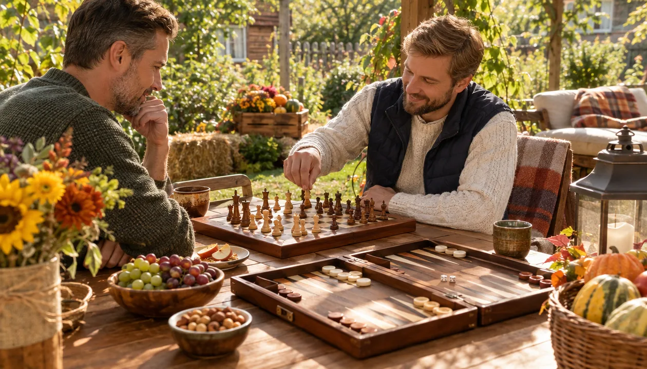 Тихая зона для взрослых: шахматы и нарды в сценарии праздника