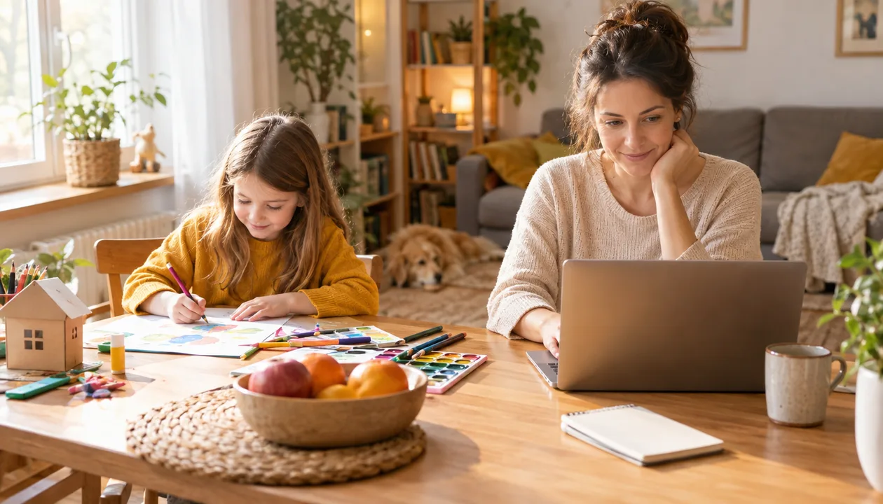 Перерывы в работе из дома для родителей: чем занять ребёнка 5–12 лет