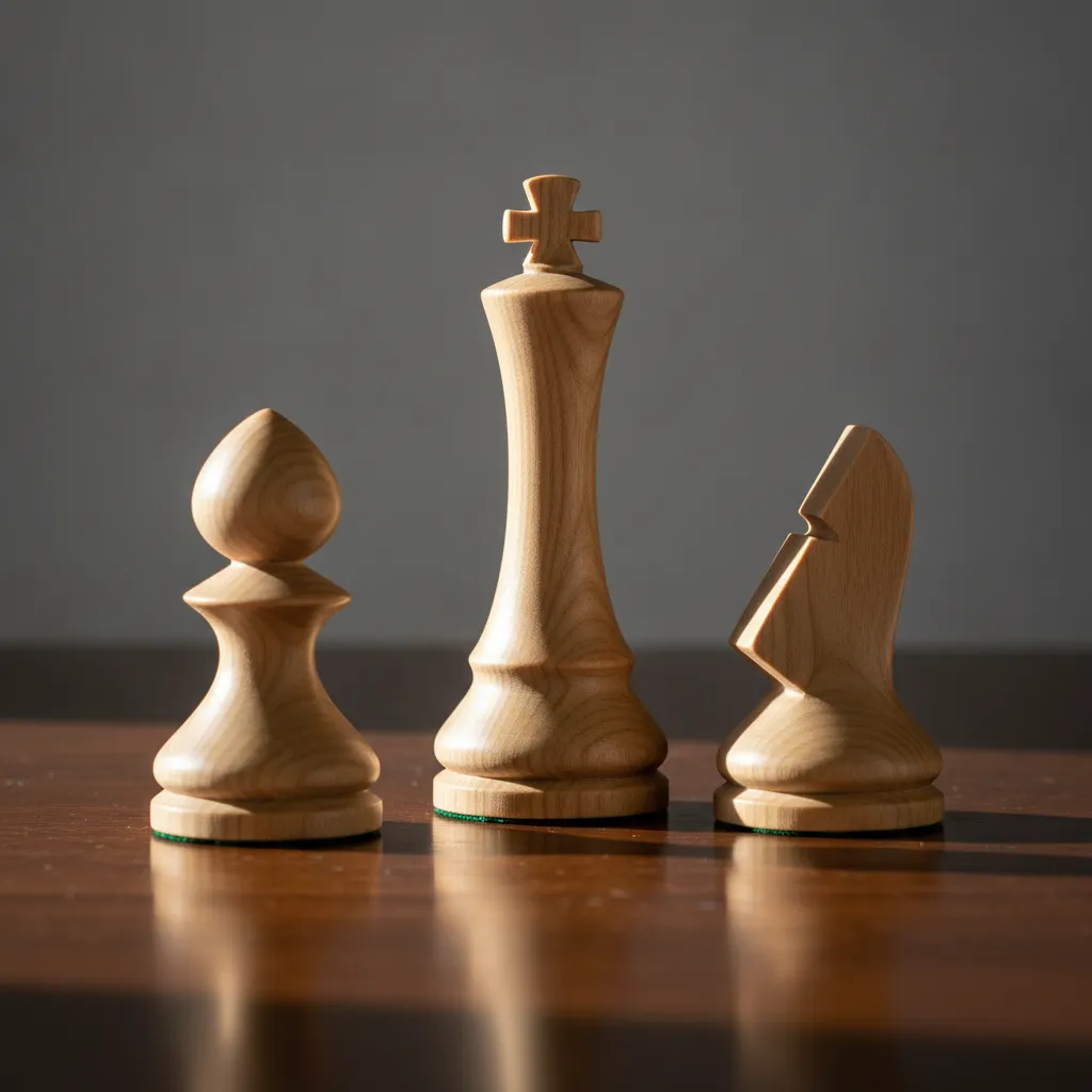 Шахматные фигуры, слоны и король, в позиции с возможным патом