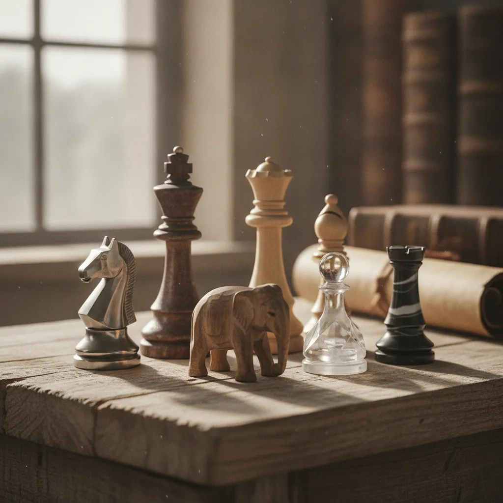 Иллюстрация к статье о История шахматных фигур: от чатуранги до наших дней